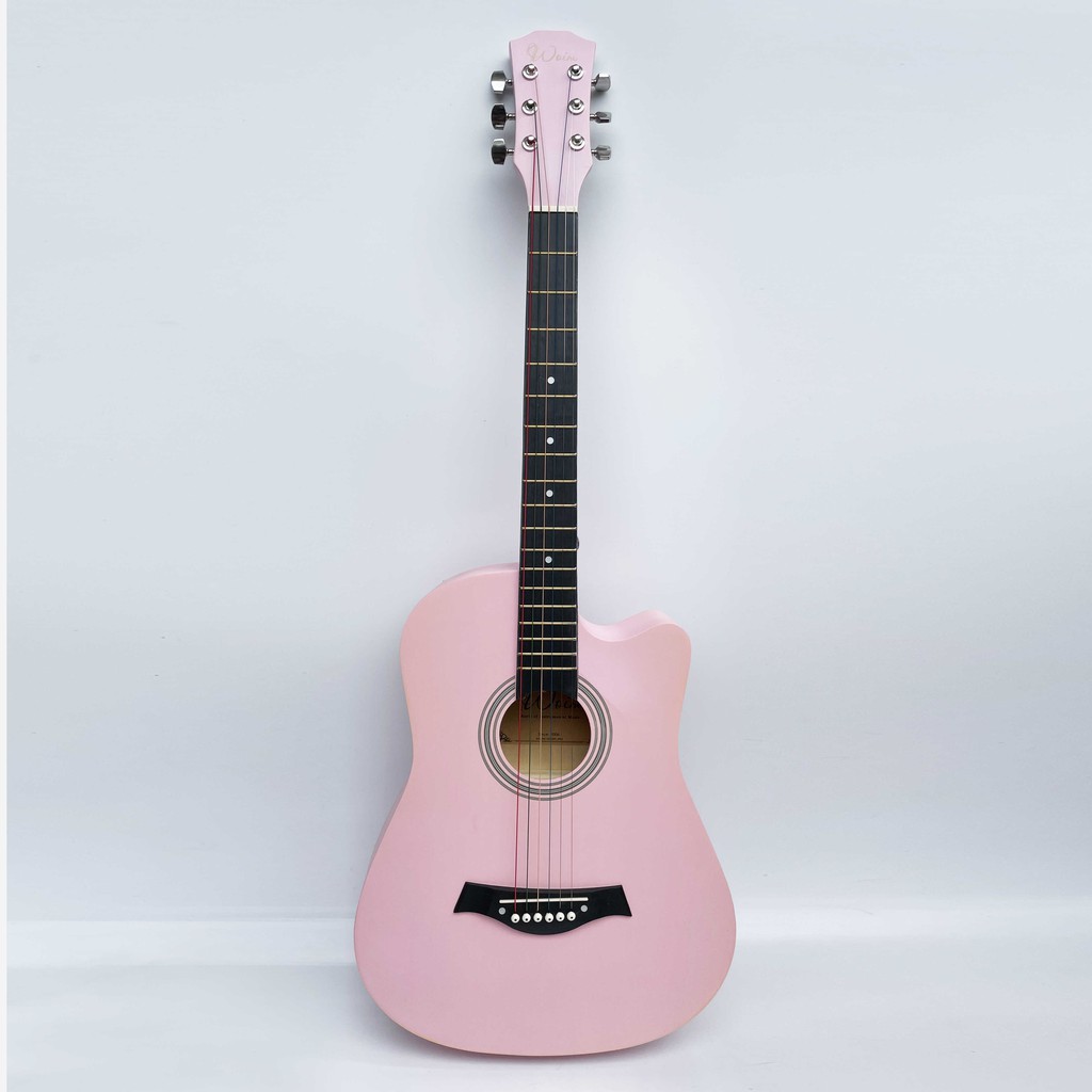 Đàn Guitar Gỗ Acoustic Đen Nhám Dáng Khuyết Woim GU05