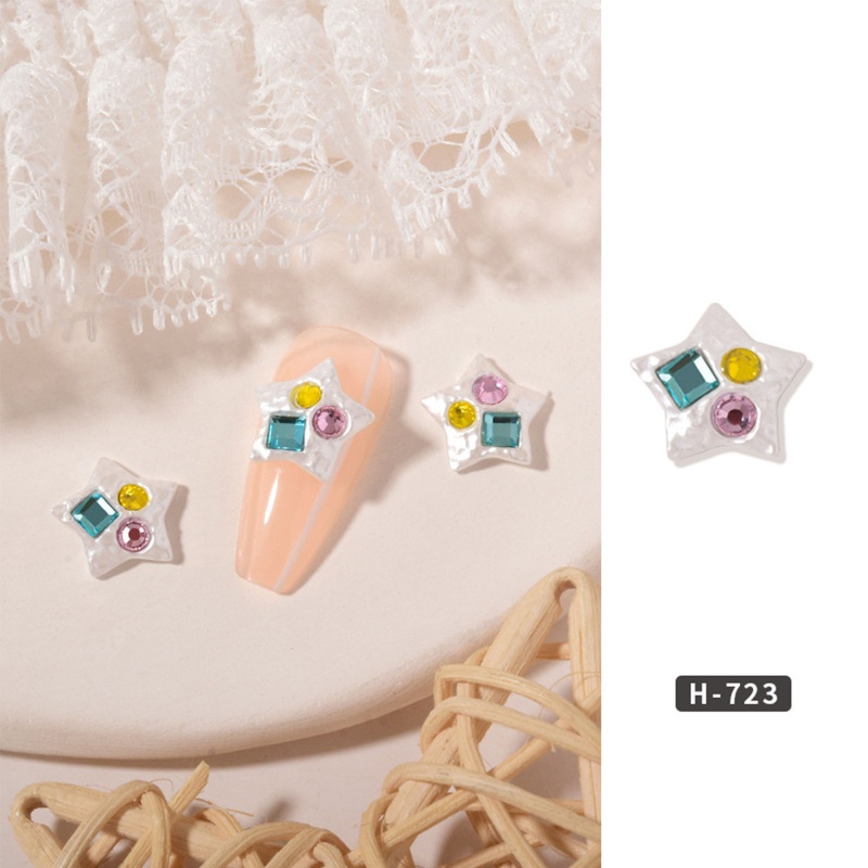 Set 10 Hạt Cườm 3D Nhiều Màu Sắc Trang Trí Móng Nghệ Thuật DIY