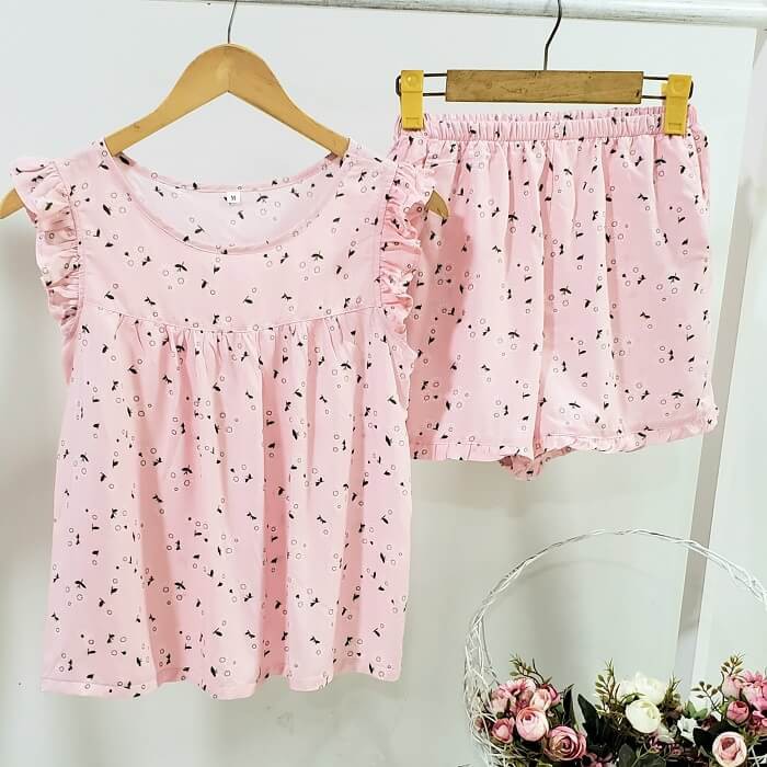 [Mã WARUN12 giảm 12% đơn 99k] [Giảm giá]Đồ bộ sát nách cánh tiên mềm mát(Hàng shop tự thiết kế) | BigBuy360 - bigbuy360.vn