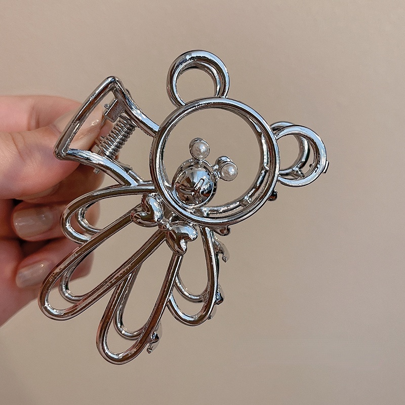 Kẹp tóc kim loại thiết kế đơn giản phong cách Hàn Quốc