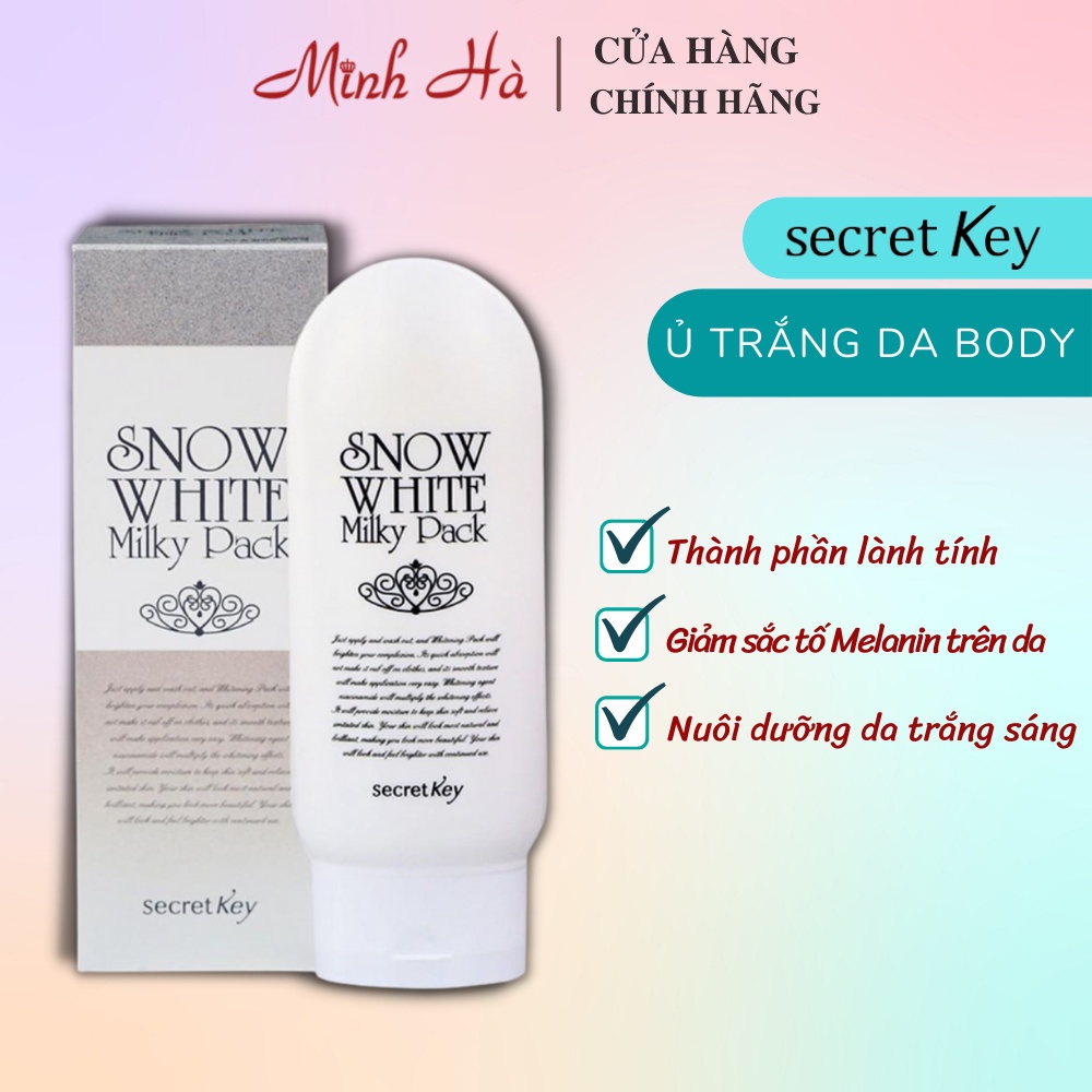 Kem dưỡng trắng da toàn thân Secret Key Snow White Milky Pack 200g - Minh Hà Official