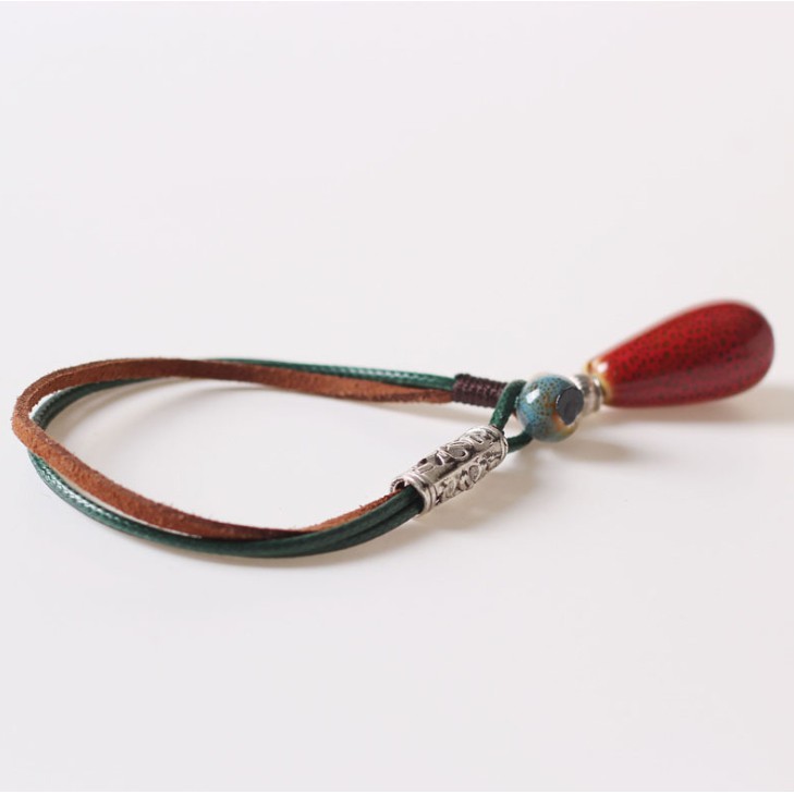 Vòng tay gốm thời trang VIntage dễ thương hình giọt nước VGOM51