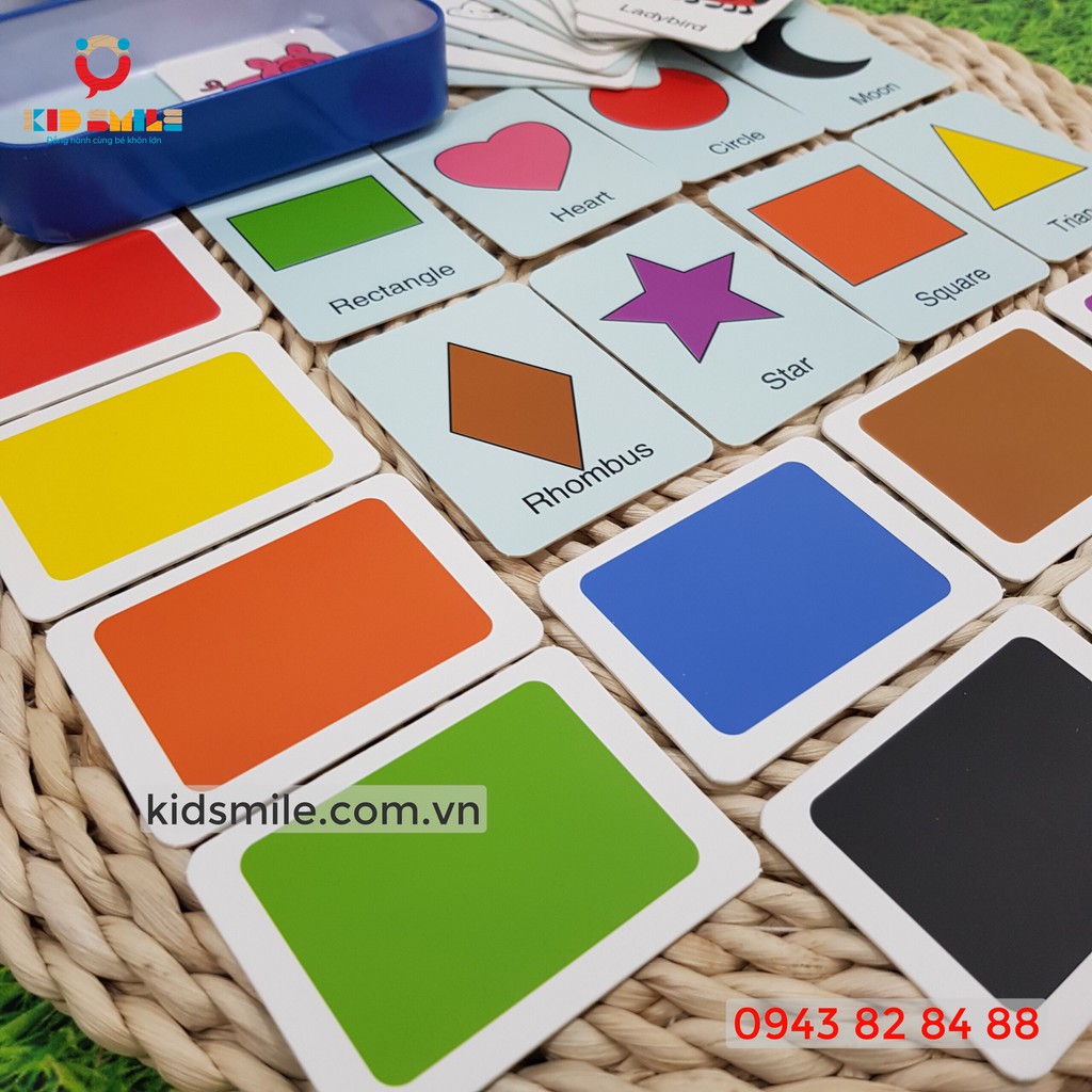 Đồ chơi phát triển trí tuệ, hộp thẻ học thông minh flashcard tiếng Anh cho bé từ 2 đến 6 tuổi - DOZKIDZ