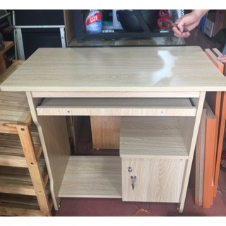 Bàn vi tính 80x45x75 có tủ màu vân lim sáng