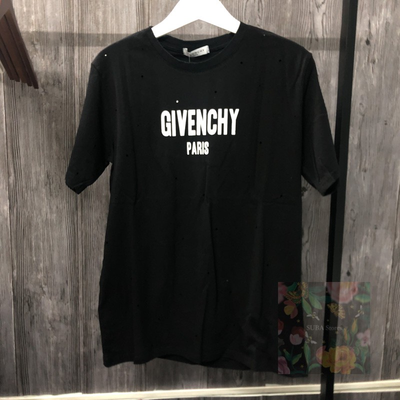 Givenchy Distressed Tshirt - Áo thun givenchy rách lỗ Replica]