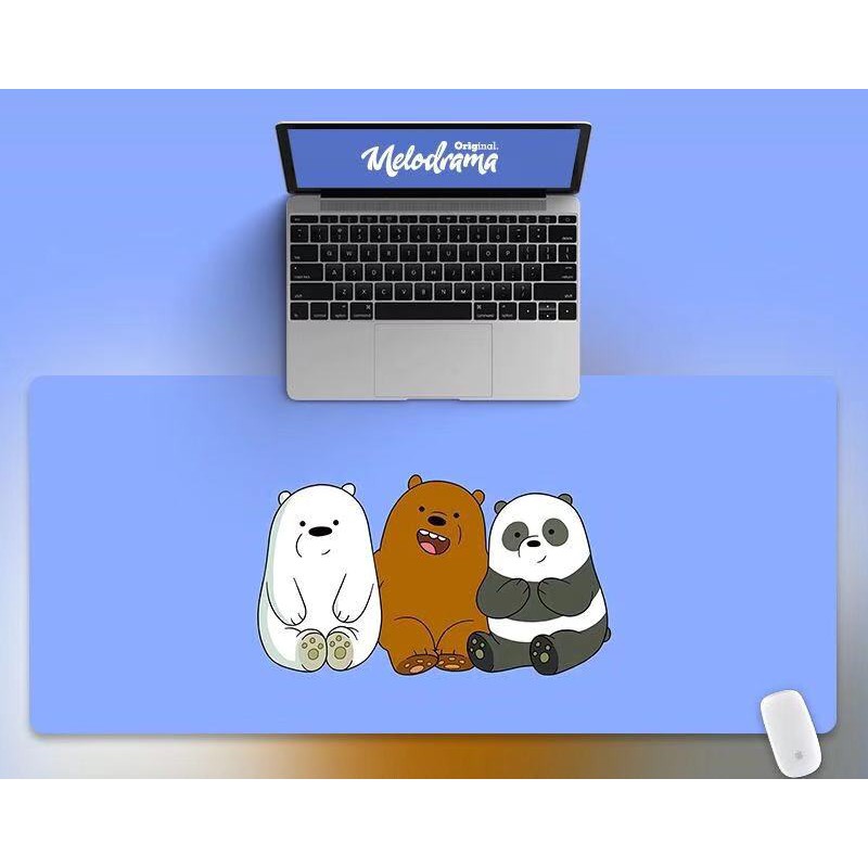 Three bears cartoon mouse pad keyboard pad