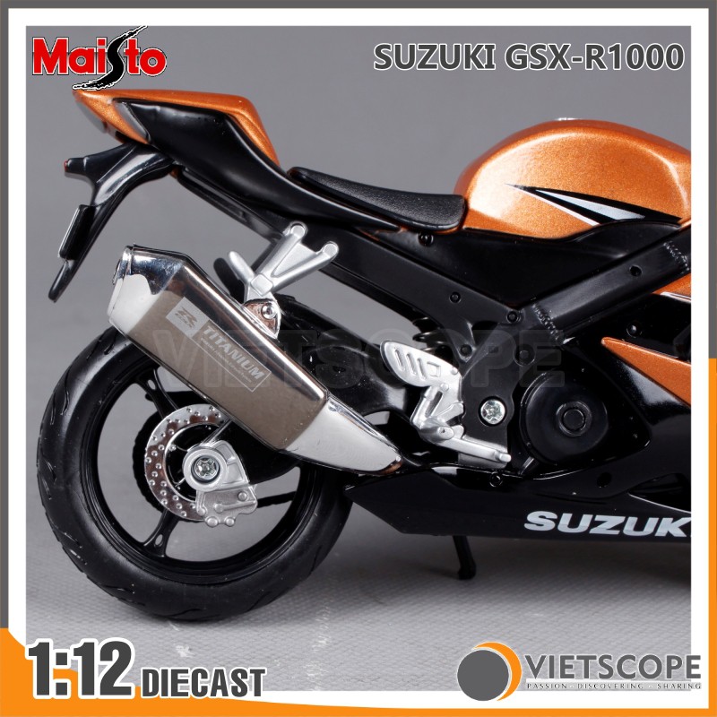 Mô hình xe mô tô SUZUKI GSX-R1000 tỉ lệ 1:12 hãng Maisto - Mô hình xe trưng bày TM31106