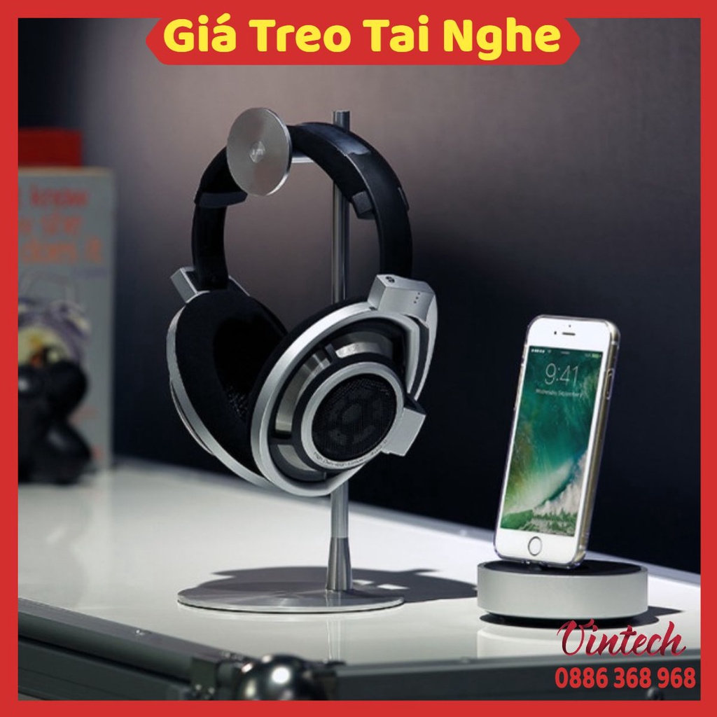 Giá Đỡ Tai Nghe Chụp Tai Gaming RGB Thân Nhôm Dễ Tháo Lắp Để Bàn Chắc Chắn Giá Rẻ VINTECH