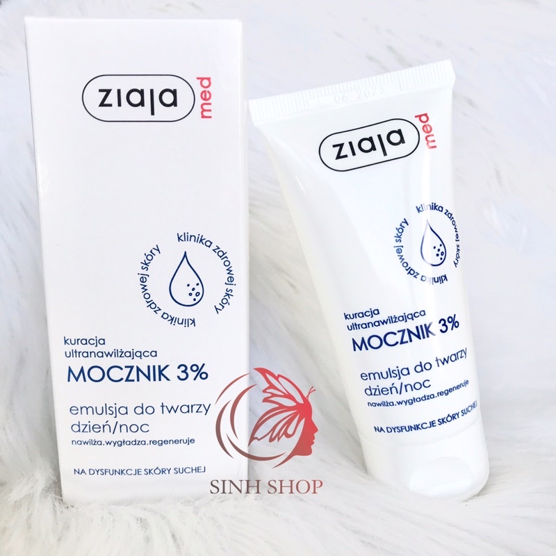 Kem Ziaja Med 3% siêu dưỡng ẩm cho da với Ure