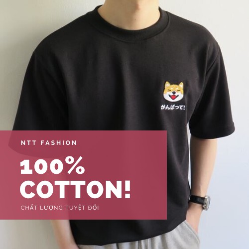 ck Áo thun cotton cao cấp ✅CHÍNH HÃNG✅ Áo thun nam tay ngắn cao cấp unisex NTT Shiba 100% Cotton