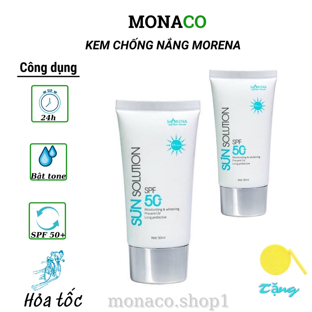 Kem chống nắng Morena Huyền Phi 50 ml SPF50++++ chống nắng trắng mịn da