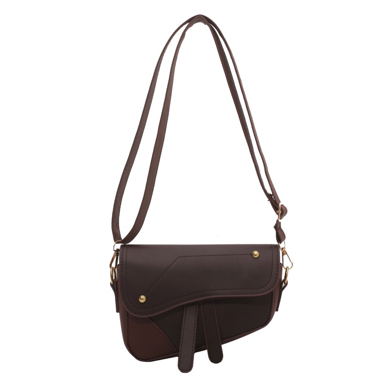 Túi Đeo Vai Hình Yên Ngựa Phối Dây Xích Thời Trang Cao Cấp Cho Nữ