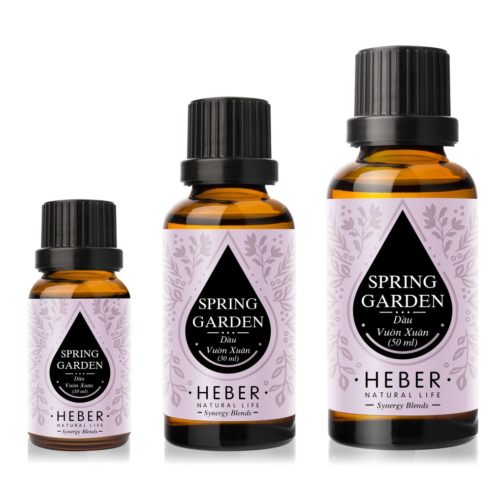 Tinh Dầu Vườn Xuân Heber- Spring Garden Blend, Cao Cấp Nhập Khẩu,Thiên Nhiên Nguyên Chất, Xông Thơm Phòng,10ml/30ml/50ml