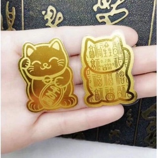 Mèo thần tài mạ vàng 24k rước lộc vào nhà