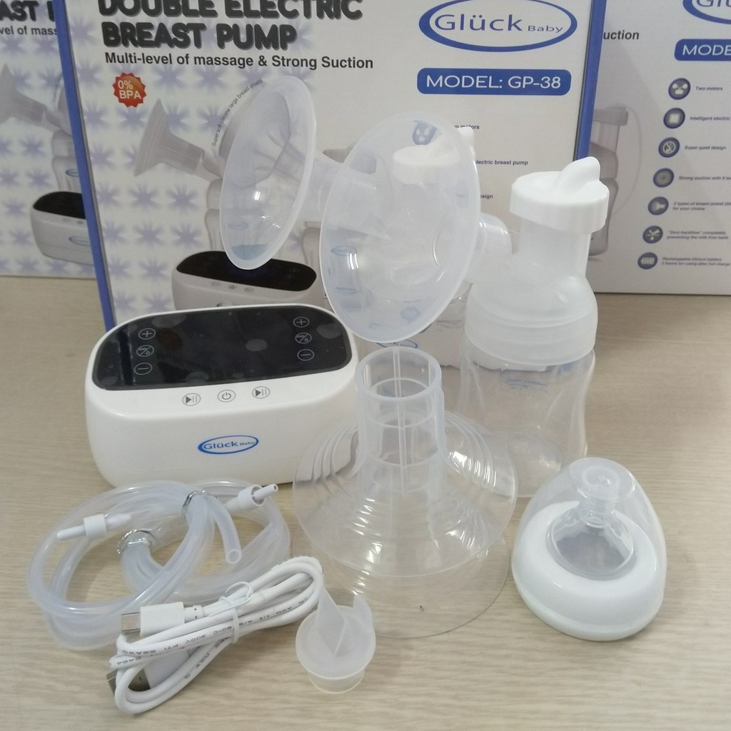 Phụ kiện máy hút sữa điện đôi Gluck Baby GP38 Plus (mẫu mới năm 2020)