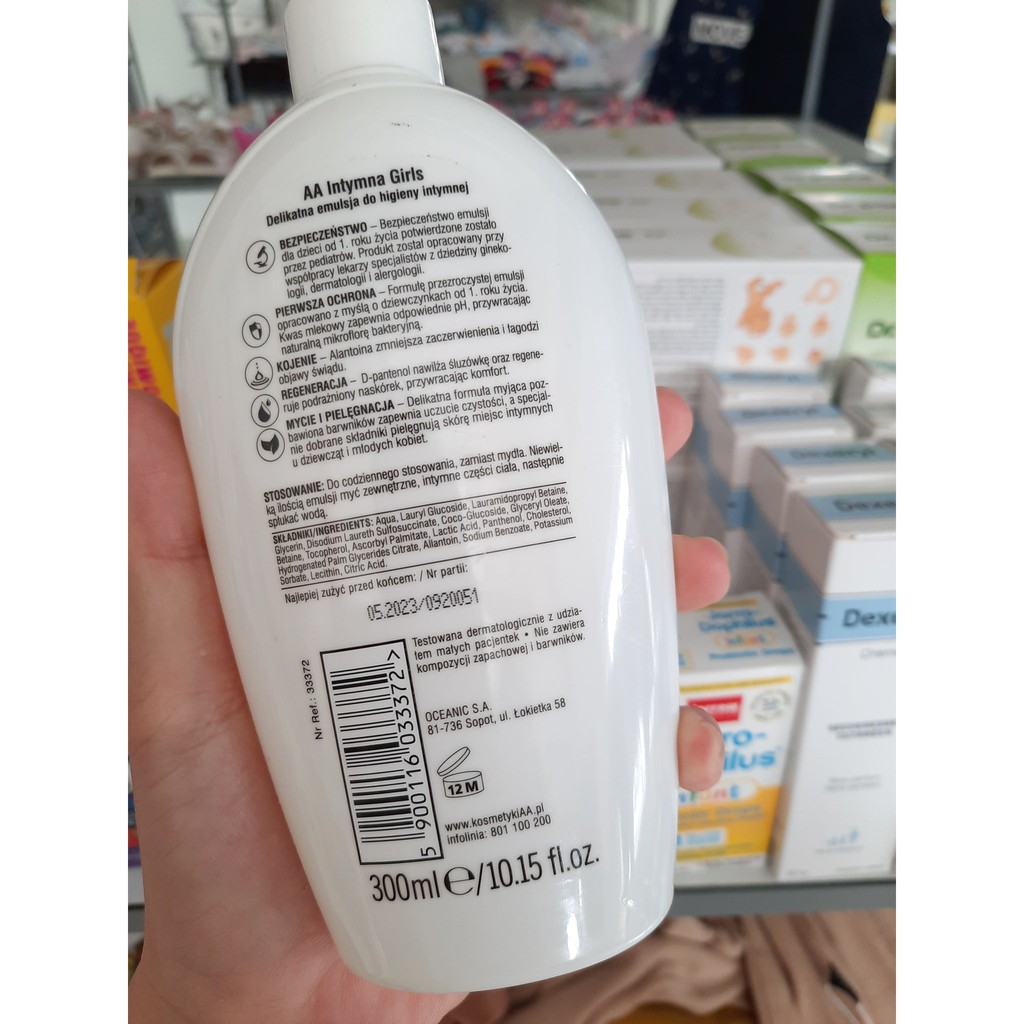 Dung Dịch Vệ Sinh Trẻ Em, Giảm Viêm, Ngăn Ngừa Tấy Đỏ, Thành Phần Axit Lactic - AA Intymna 300ml