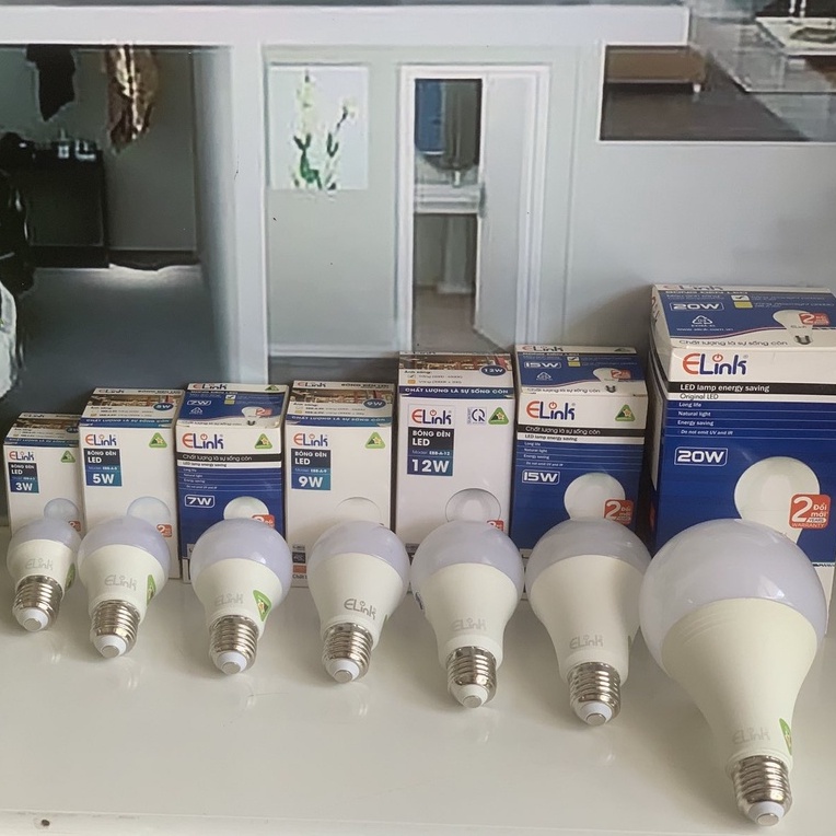 Bóng Đèn Led Bulb ELink Công Suất 7W Ánh Sáng Vàng Dịu Nhẹ, Tạo Không Gian Ấm Cúng, Độ Lan Tỏa Rộng, Hàng Chính Hãng