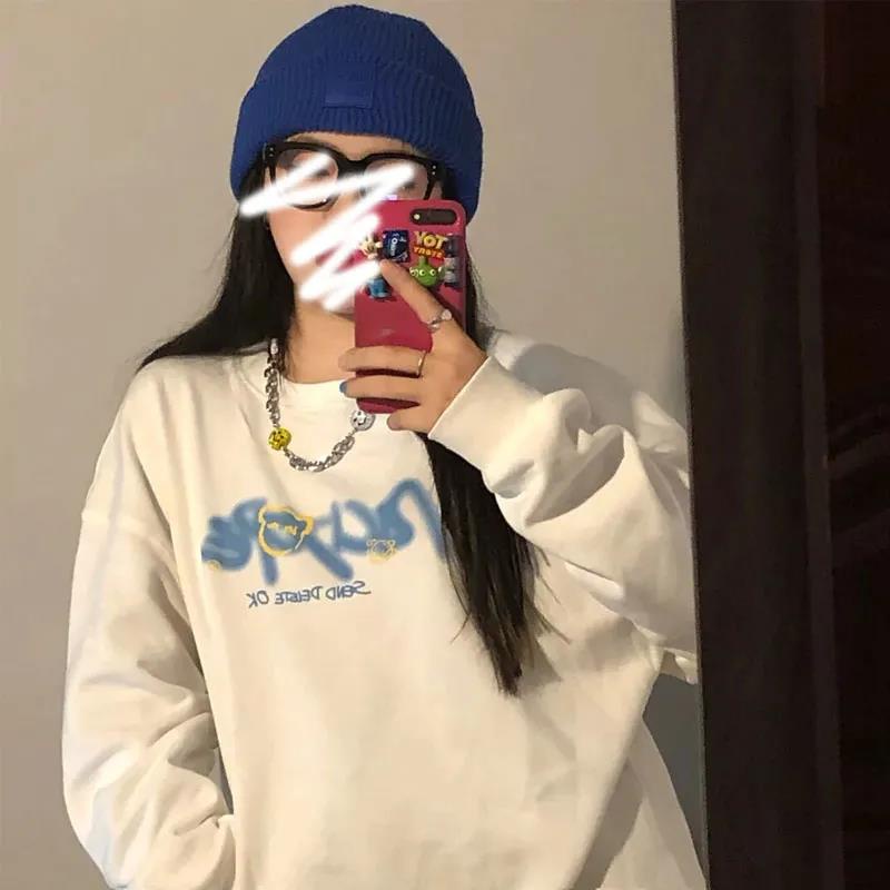 Áo sweater dáng rộng phong cách hàn quốc thời trang xuân thu mới 2021 năng động cho nữ | BigBuy360 - bigbuy360.vn