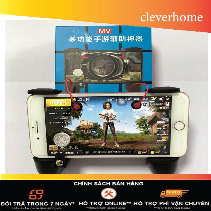 [HÀNG SẴN] Tay Cầm Chơi Game PUBG ROS Liên Quân Freefire MV Pro 6 in 1, phụ kiện game thủ