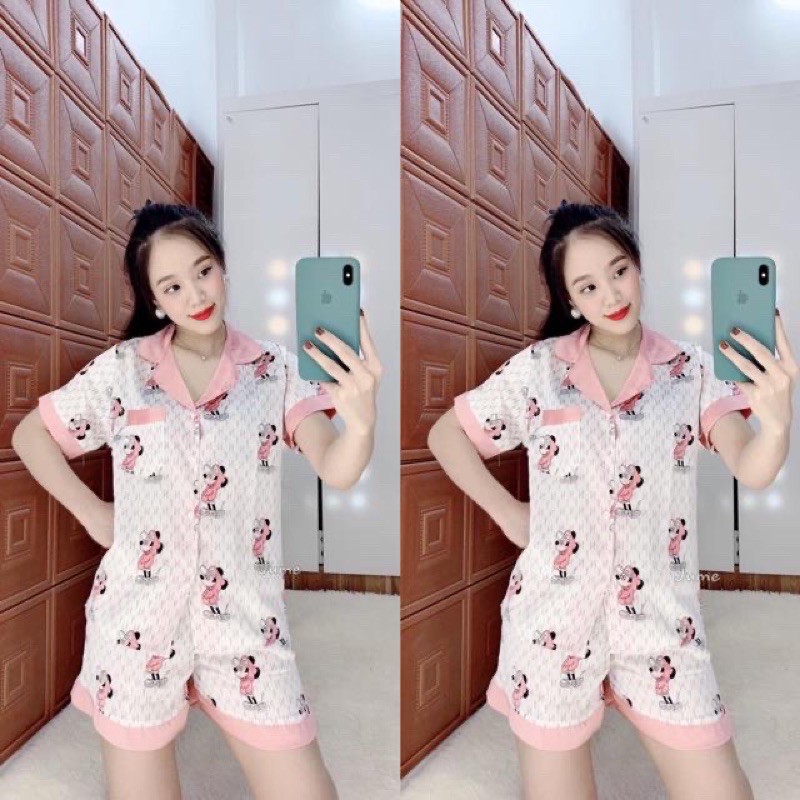 bộ tay ngắn satin