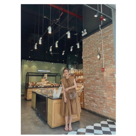 Váy bầu tiểu thư dáng xòe 2 màu siêu xinh