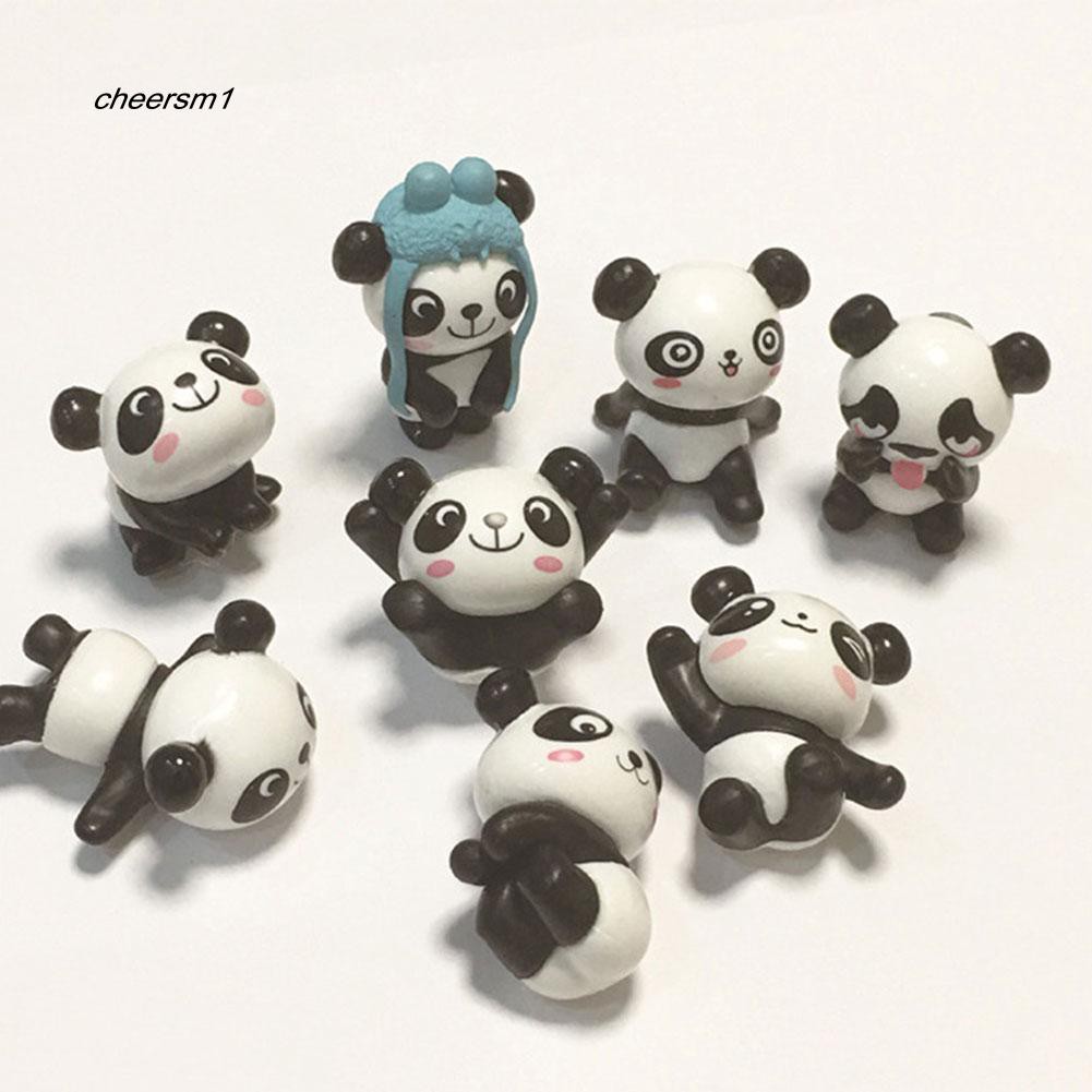 Đồ trang trí hình gấu trúc mini trang trí vườn đáng yêu