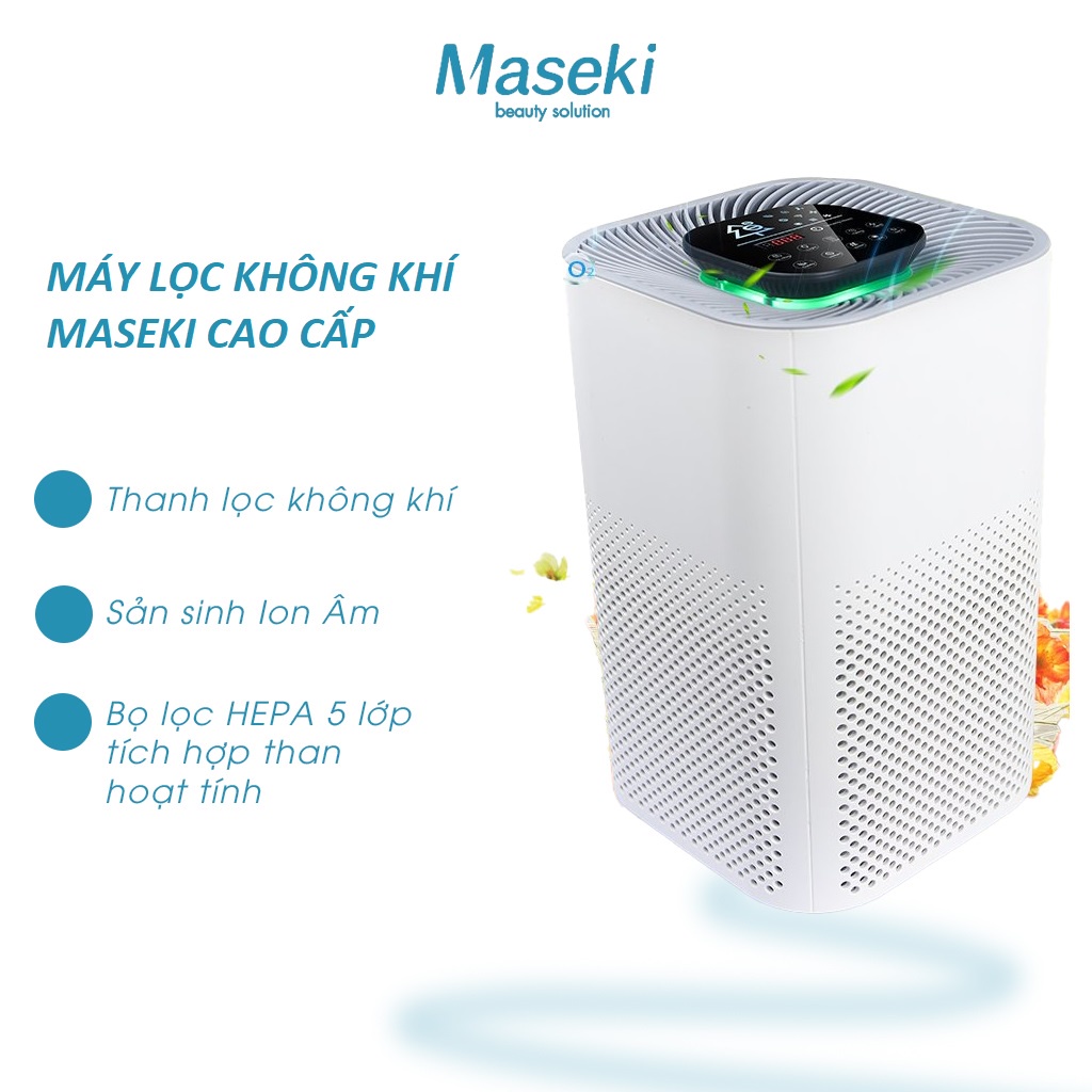 Máy Lọc Không Khí Maseki Cao Cấp, Bộ Lọc HEPA 5 Lớp , Lọc Sạch Bụi Mịn, Tạo Ion, Khử Khuẩn | BigBuy360 - bigbuy360.vn