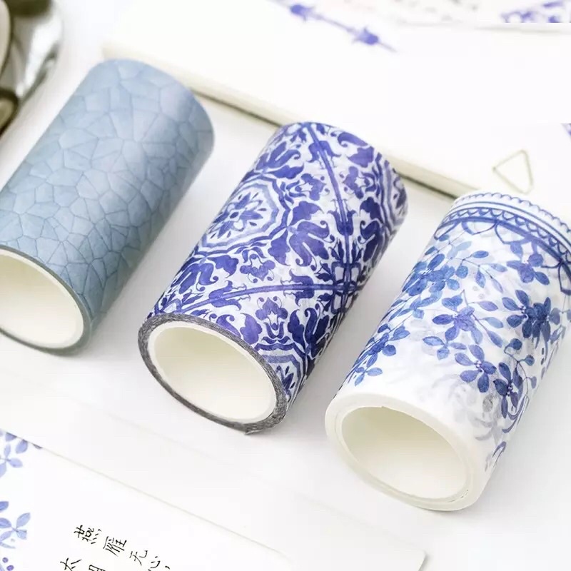 (Chiết) 4 mẫu băng dính washi tape hoạ tiết đặc biệt