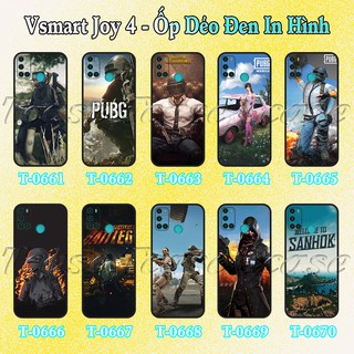Ốp lưng vsmart joy 4 - ốp dẻo đen in hình bst game pubg mobile