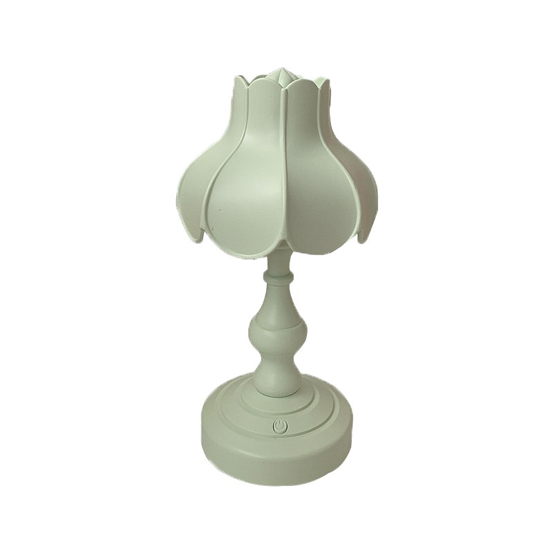 Đèn Ngủ Để Bàn Hình Hoa Sen Nhiều Màu Phong Cách Cổ Điển Hỗ Trợ Sạc USB