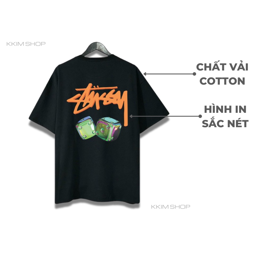 Áo Thun Tay Lỡ STUSSY, áo phông unisex Form rộng oversize, chất liệu Cotton. KKIMShop