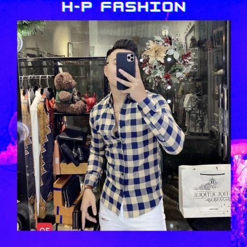 Áo Sơ Mi Nam Dài Tay 🔵 𝐅𝐑𝐄𝐄 𝐒𝐇𝐈𝐏 🔵 Sơ Mi Nam Vải Lụa Co Giãn Hàng Quảng Châu Thời Trang Hpfashion - Asmnhp08