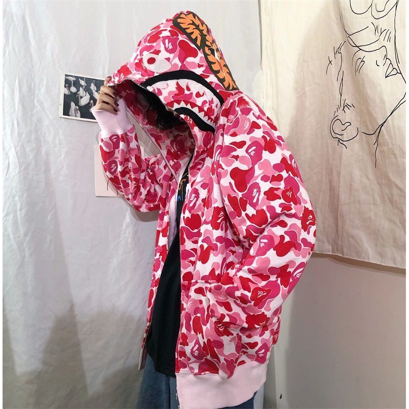 áo hoodie,bape,Áo khoác cá mập,Áo len unisexhàn quốc