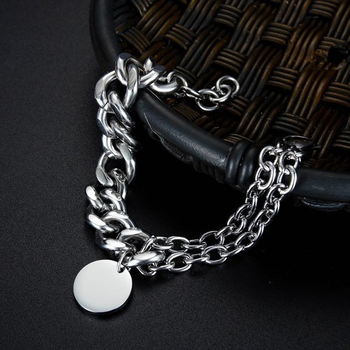 Lắc Tay Nam Dây Xích Titan Ko Đen TT 3249