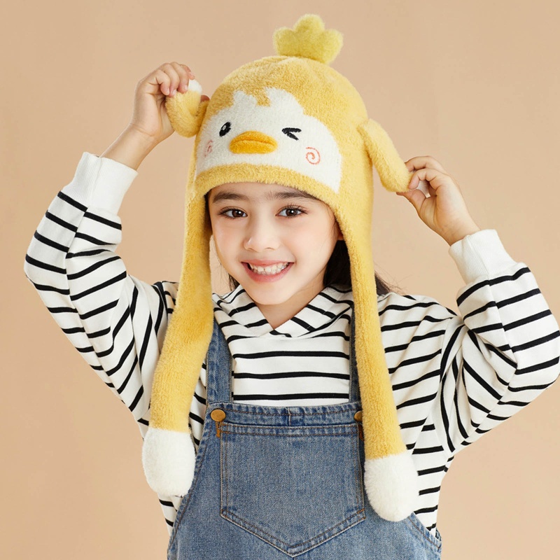 Mũ Beanie Tai Thỏ Bằng Vải Bông Mềm Mại Dễ Thương Vui Nhộn