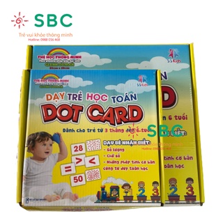 Bộ thẻ chấm 56 thẻ Dotcard hai loại 28x28cm và 21x21cm to dày đẹp Giúp con học Toán Flashcard Glenn Doman