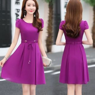 Đầm xòe eo thun rút