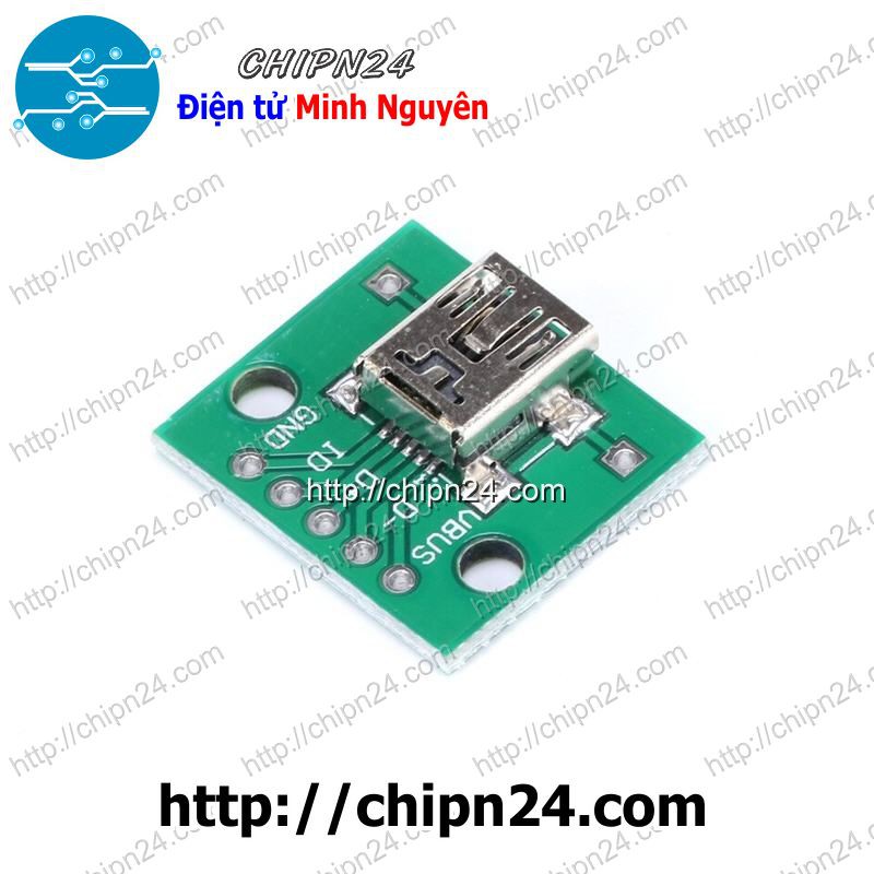 [1 CÁI] Đế chuyển Adapter Mini USB to DIP (PCB chuyển, Mạch chuyển)