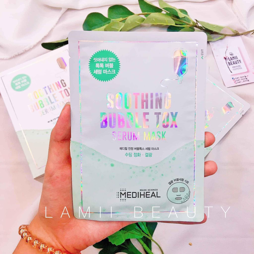 Mặt nạ thải độc trắng da MEDIHEAL BUBBLE TOX SERUM MASK