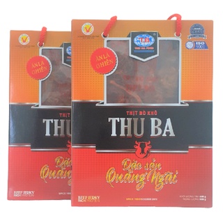 Quà Tết tặng Sếp. Combo 2 hộp khô bò sợi 500gr quà Tết hiệu Thu Ba Quảng Ngãi đặc sản miền Trung