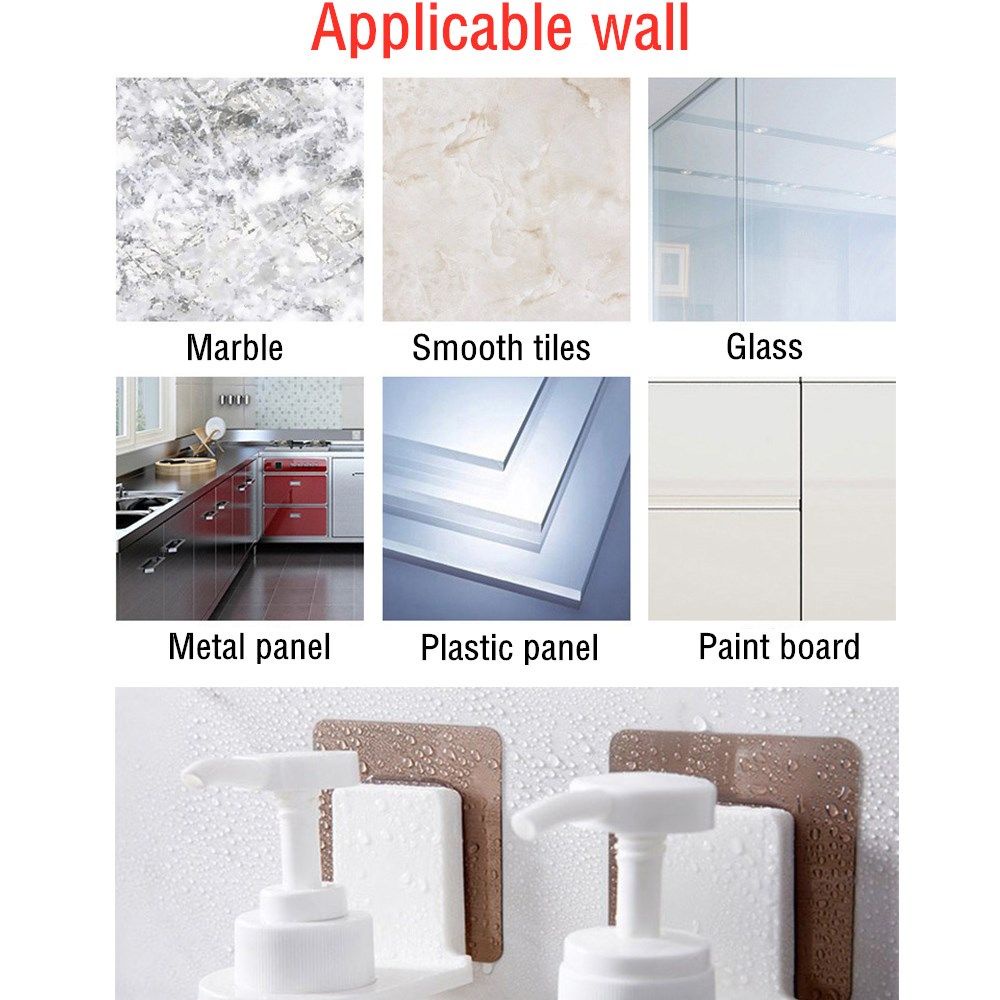 Móc treo chai xà phòng / dầu gội gắn tường tự dính chống nước chống ẩm cho nhà tắm
