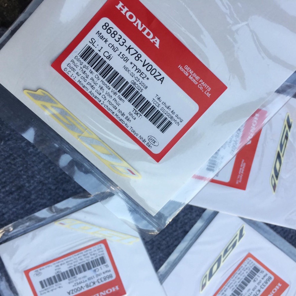 Tem Chữ 150i Honda sh Chính Hãng cho các đời sh từ 2013 tới Sh 2020 - Sh 2021 - Sh 2022 ( giá 1 đôi) ★ Ảnh thật Sp