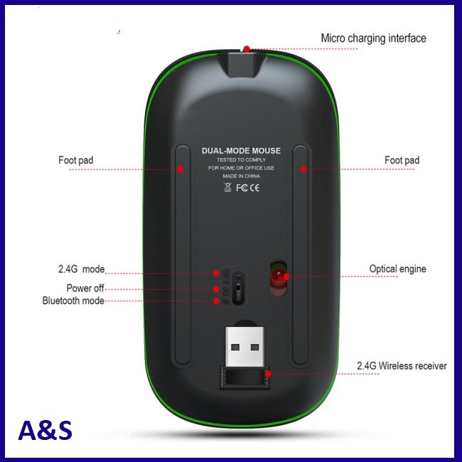 Chuột Không Dây T18 Bluetooth 5.1 2.4g