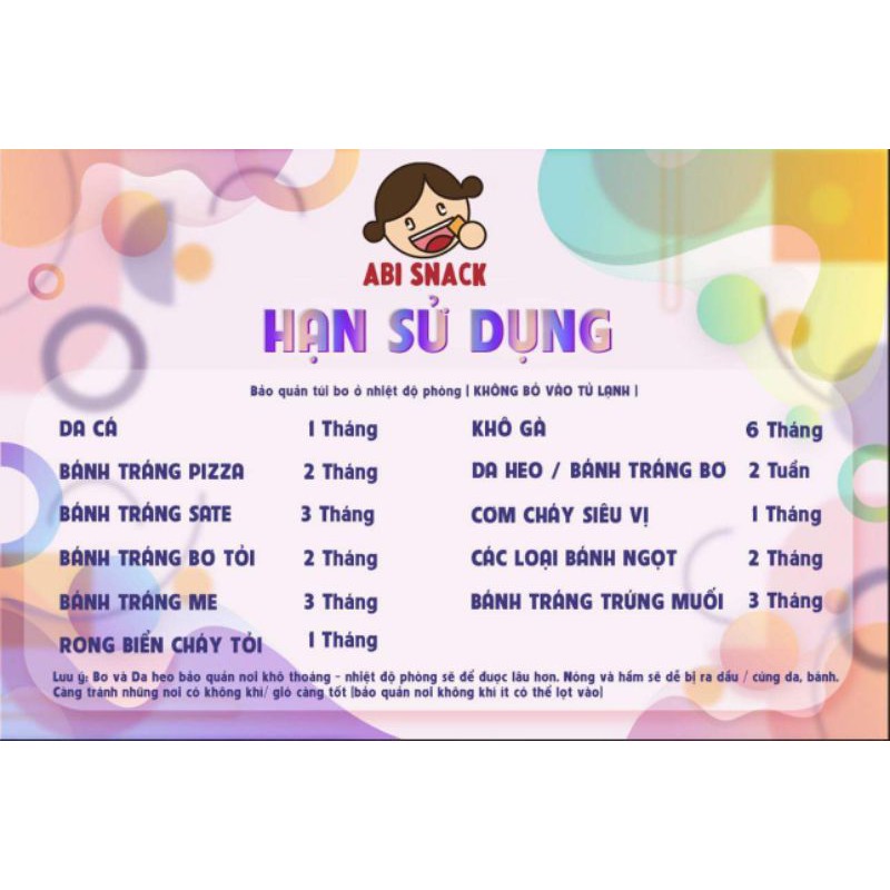 [Mã 267FMCGSALE giảm 8% đơn 500K] MENU BÁNH TRÁNG ABI chính hãng siêu ngon 😋 bánh ăn vặt siêu ngon | BigBuy360 - bigbuy360.vn