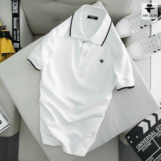 Áo Thun Nam Ngắn Tay Cổ Bẻ Polo Nam Thêu Logo Nhện Áo Phông Nam In Hình Bo Tay Chất Vải Cotton AC