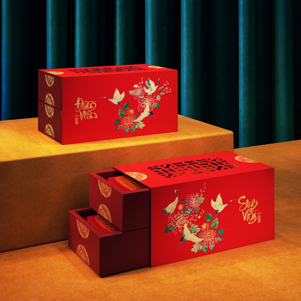 Hộp Trung Thu Đại Đóa 4 Bánh ( Không Hộp Con)