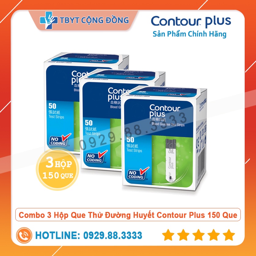 QUE THỬ ĐƯỜNG HUYẾT CONTOUR PLUS (50 que,100 que,150 que)