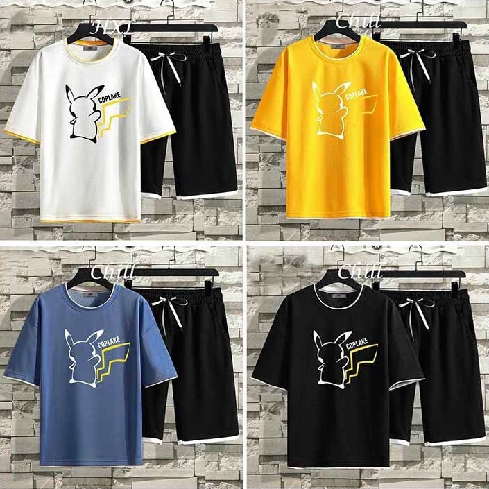 Bộ quần áo thể thao nam, set bộ nam lửng họa tiết Coplake chất vải dày dặn thoáng mát thời trang santa