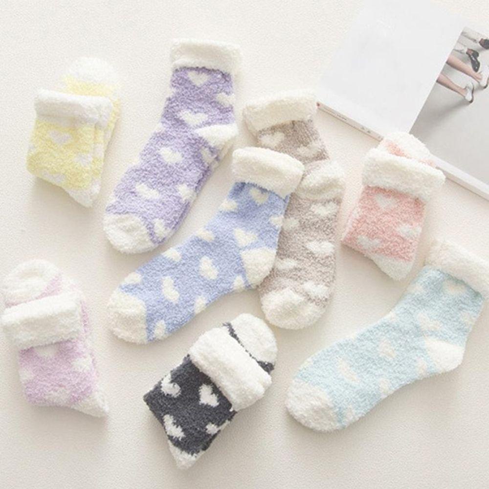 BSUNS Vớ Ngủ Vải Nhung San Hô Dày Mềm Mại Dễ Thương