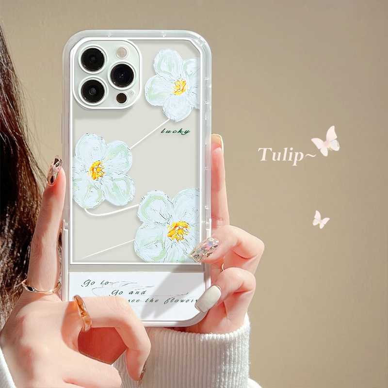 Ốp Điện Thoại Tpu Silicon Mềm Chống Sốc Hình Hoa Màu Trắng Trong Suốt IPhone 11 12 13 Pro MAX XR X XS MAX 6 6S 7 8 Plus
